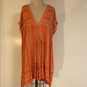 Cruel printed caftan tunic NWT